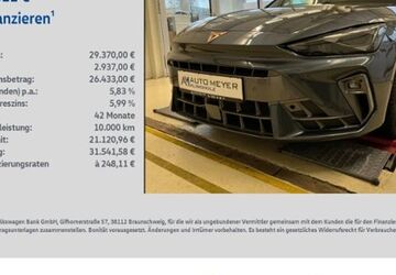 Cupra Leon 37.284 km 28.370 &euro; Reichenberg 97234