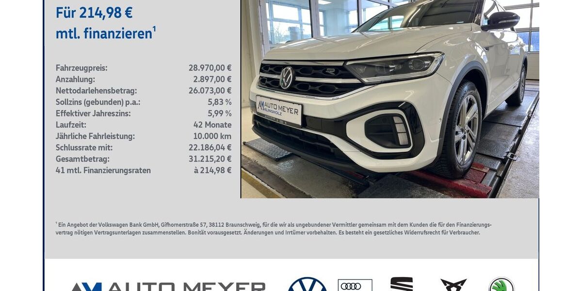 VW T-Roc 23.784 km 28.970 &euro; Reichenberg 97234