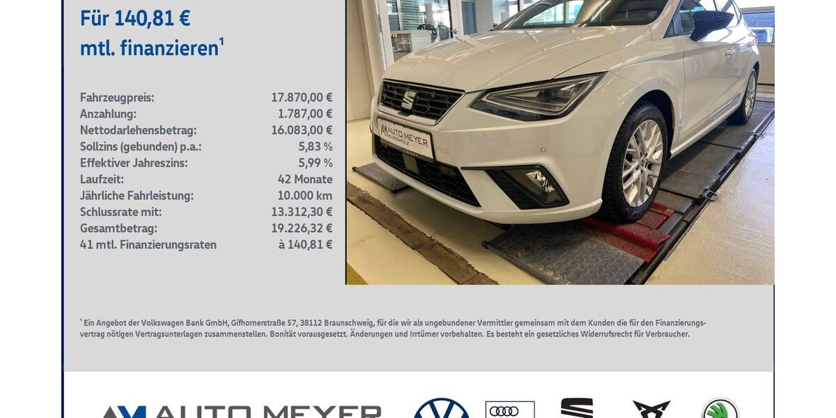 Seat Ibiza 22.100 km 17.870 &euro; Ochsenfurt 97199