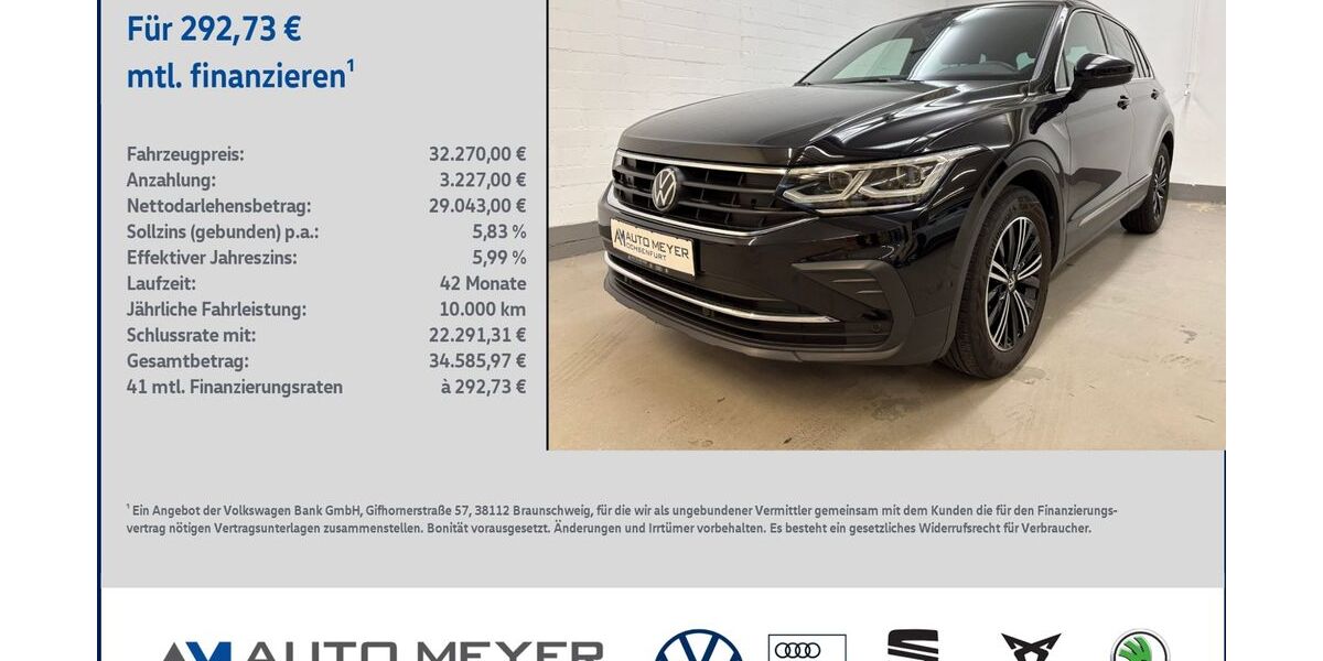 VW Tiguan 43.225 km 32.270 &euro; Ochsenfurt 97199