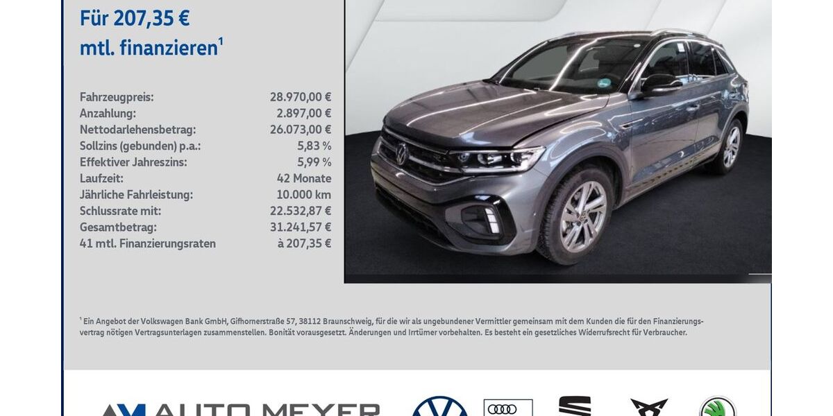 VW T-Roc 21.153 km 28.970 &euro; Reichenberg 97234